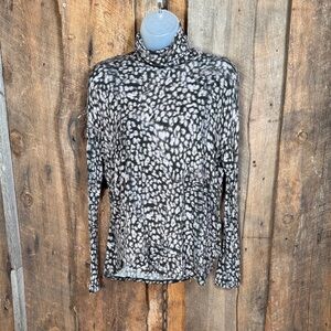 Majestic Paris Leopard Print Turtleneck
